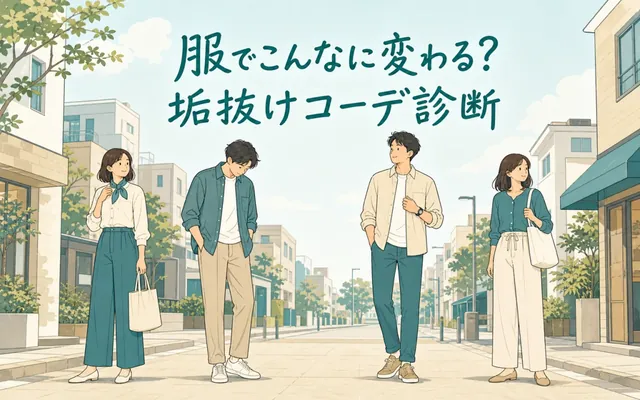 垢抜けコーデ診断の画面