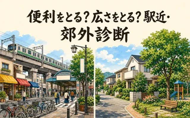 駅近・郊外診断の画面