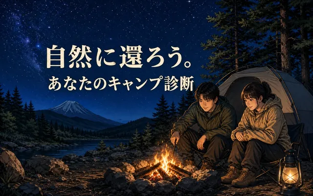 キャンプ診断の画面