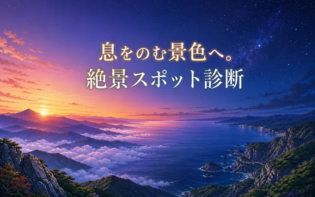 絶景スポット診断の画面