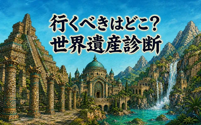 世界遺産診断の画面