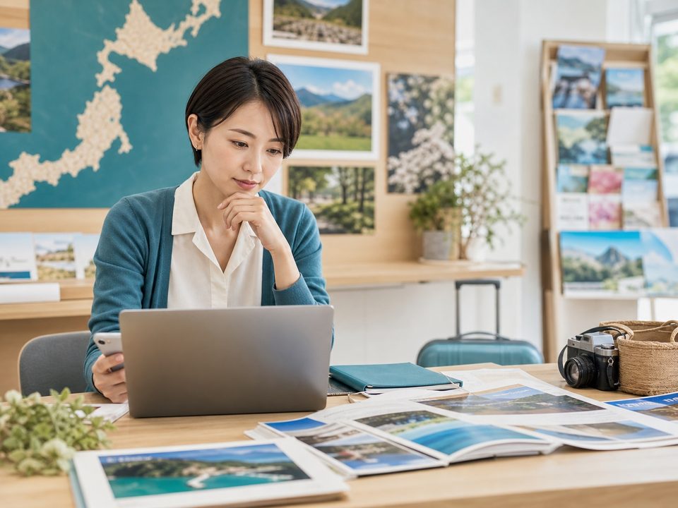 予約獲得と季節企画を考える旅行・観光担当者